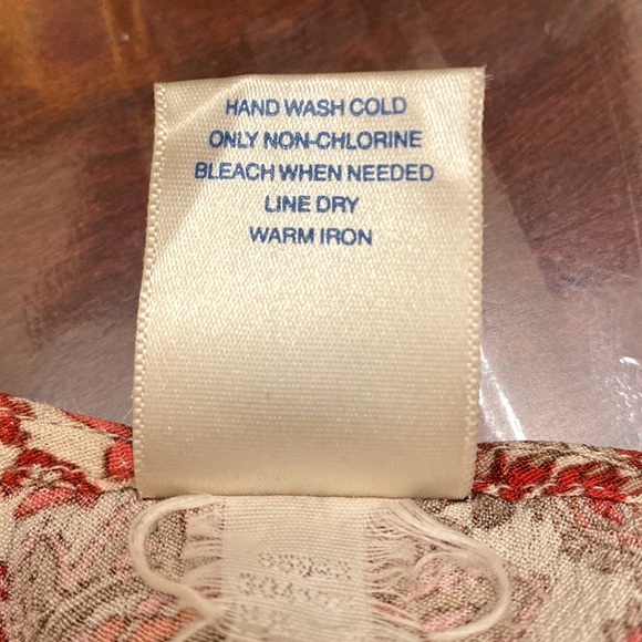 Old Navy Tan Red Paisley Floral Print Sweetheart Neck Sleeveless Maxi Dress SZ 8 - Picture 10 of 12